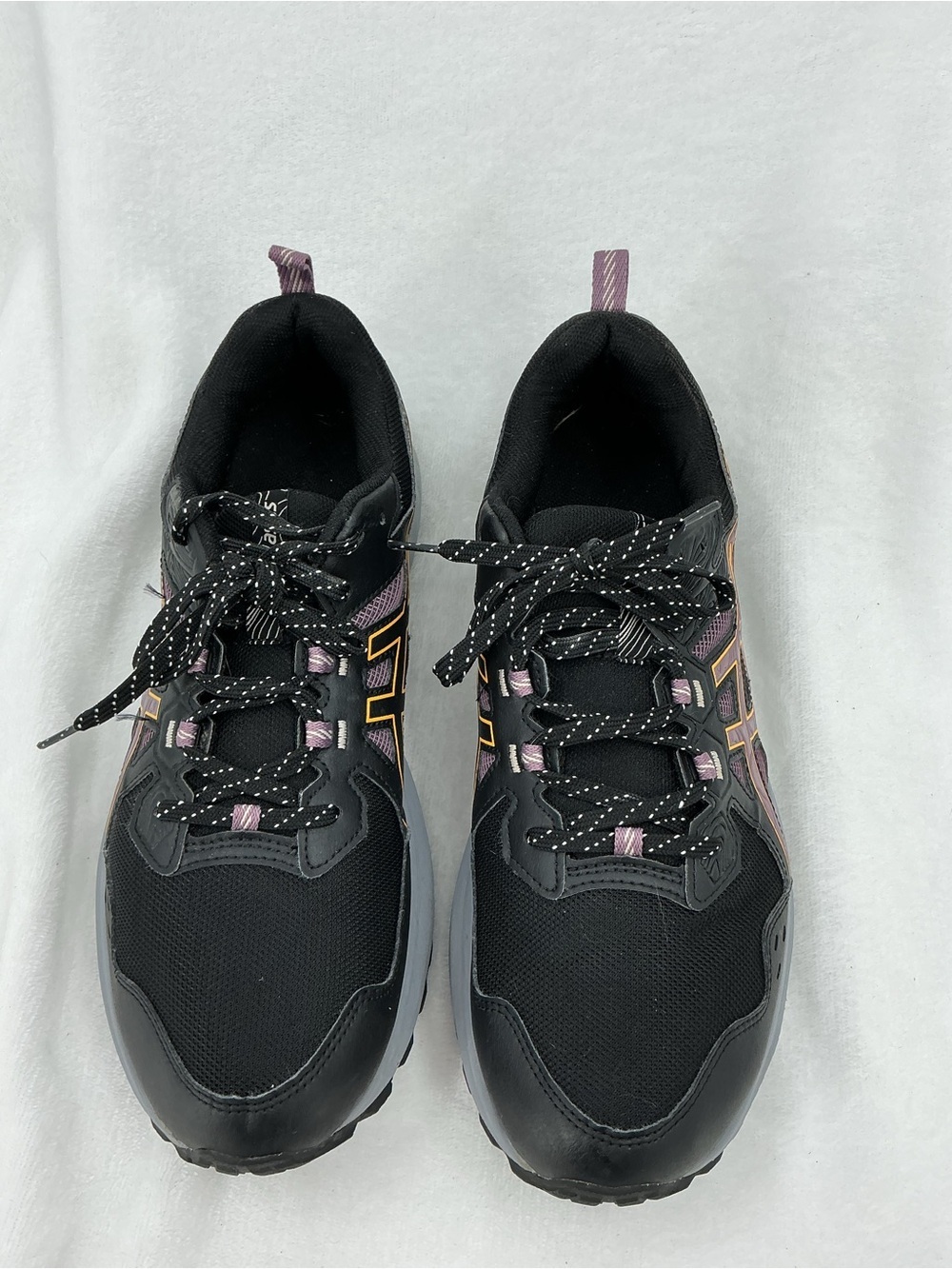 Asics Black Sneakers with Pink and Gold Accents B70